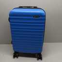 Amazon Basics 21" Hardside Carry-On Luggage, Hardshell Suitcase With Wheels, Expandable For Up to 25% More Space, With Scratch-Resistant Surface, Four Multi-directional Wheels, Light Blue