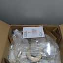 Gold Crystal Fandelier Ceiling Fans with Lights, 20" Gold Flower Chandelier Ceiling Fan with Light Remote Control, Caged Mid Century with 6 Speeds for Bedroom, Nursery, Living Room (Pink)