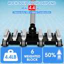 TidyMister 4.4LB Weighted Pool Vacuum Head with Direction Control Handle, Debris Flow Deflector, Vinyl-Safe Wheels,Heavy Duty Manual Suction Pool Vacuum Brush for Inground Pools,Suits 1.5&1.25 Hose