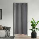 PI Blackout Door Curtain 80 Inch Thermal Insulated Room Darkening Privacy Doorway Window Treatment, Room Divider for Front/Sliding Door/Closet/Patio (Dark Grey, W34XL80)