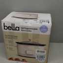 bella 6.0 Qt Programmable Slow Cooker, Ceramic Nonstick Coating, Adjustable Temperature & Cooking Times, Dishwasher Safe Stoneware Pot & Tempered Glass Lid, Tangle Free Cord Wrap, Oatmilk