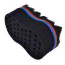 Generic 2 pcs Hair Twist Sponge Brush, 7.4 * 4.37 * 3.23 in, Black, Curly Hair, Unisex Adult