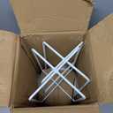 TRIROCKS Set of 2 Planters with Stand Indoor Outdoor Metal Plant Stand 18 &12" Tall Modern Planters Flower Pots for Living Room Corner Kitchen Office Garden Balcony Patio Decor(White)