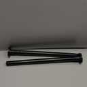 CorkLatta Black Shower Curtain Rod 32 to 43 Inch, 1 Inch Diameter Adjustable Spring Tension Stainless Steel Telescoping Rod, Easy Install, No Rust