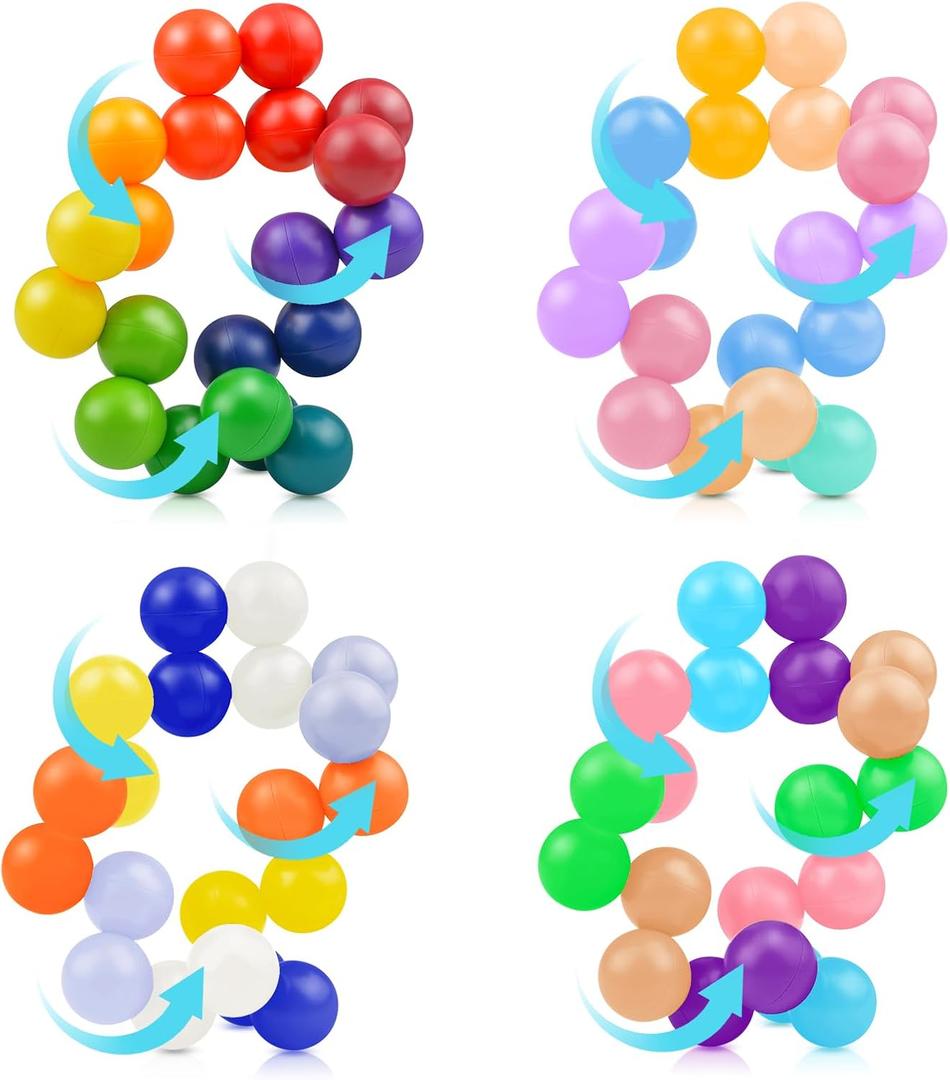 4PCS Autism Sensory Toys for Autistic Children, Quiet Fidget Toys for Adults & Kids, Valentines Day Gifts for Kids Boys Girls, Travel Toys for Kids Age 3-5