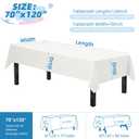 DRESSMAKER 10 Pack Ivory Table Cloth Rectangle 70X120 Inch Fit 8FT Table