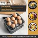 Annie & Mia Design Electric Egg Cooker, Stainless Steel 8 Egg Capacity egg boiler, 500W, Hard, Medium, Soft Boiled Egg Poacher, egg steamer, Multi-function, Knob Controled Auto Shut-Off Function