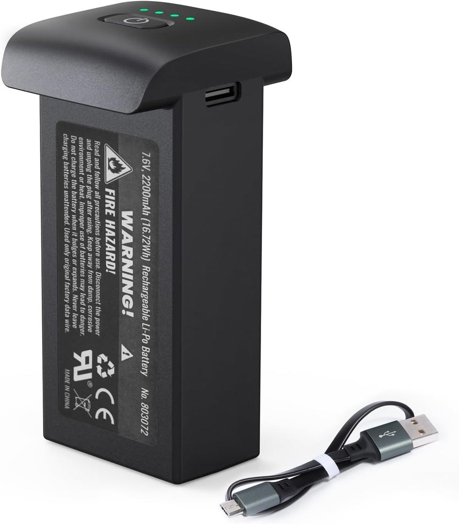 Ruko U11MINI / U11MINI 4K Series Drone Replacement Battery, 7.6V 2200mAh Li-Po Rechargeable Flight Power