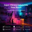 200 FT Led Lights for Bedroom (2 Rolls 100 FT), Music Synchronized Smart Led Strip Lights, Ultra Long with Remote Application Control Bluetooth LED Lights, Color Change RGB Light