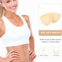 TENDYCOCO Wireless Bra Pads Inserts for Women, 3 Pairs Removable Beige Breast Inserts Pads for Swimwear Sports Bras Lightweight Push up Padding for Everyday Comfort and Travel