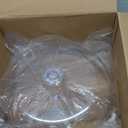 LiTY Cake Stand with Lid, Acacia Wood 12in Round Cake Holder, 2-in-1 Dessert Table Display Set & Charcuterie Board for Cheese, Chips & Dips, Nachos, Fruit Platter, Large Acrylic Cake Dome Cover