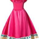 Arabian Princess Costume Dress for Little Girls Birthday Christmas,Halloween Party with Gloves,Crown,Wand Accessories, Size 110