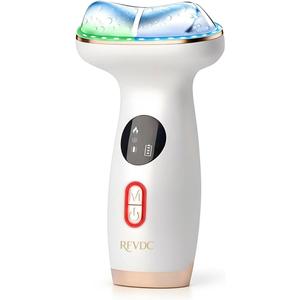 Cold Heat Facial Massager for Face Neck Tightening Lifting Depuffing,7-in-1 Red Light Therapy Sculptor Tool& Depuffer Wand,Cooling LED Electric gua sha Lift Device,Reduce Forehead Frown Smile Lines