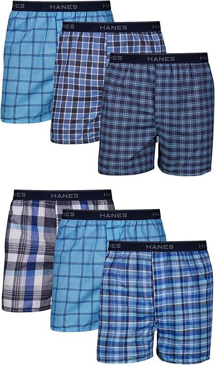 Hanes Pack, Cool & Breathable Cotton Underwear, Moisture-Wicking Boxers for Men, Medium Size, 8 Pieces