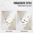 2 x Braided Stretchy Solo Loop Compatible for Apple Watch Ultra 2 Band 49mm 46mm 45mm 44mm 42mm 41mm 40mm 38mm Men Women, Nylon Sport Bands with Parachute Buckle for iWatch Series 11 10 9 8 7 6 SE 5 4 3 (Black/Starlight)