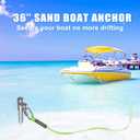Insaga 304 Stainless Steel Sand Anchor for Boat - Fully Welded Sand Spike for Shallow Water, Kayak, Jet Ski & Pontoon, Non-Slip Handle, 36" Jetski Anchor