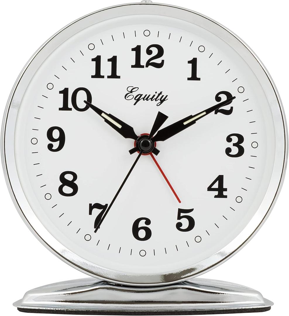 Equity 24014 Wind-Up Loud Bell Metal Alarm Clock Pack of 1