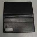 ZZXX Samsung Galaxy S21 FE 5G Leather Wallet Case with RFID Blocking, 3 Card Slots, Magnetic Closing, 6.4 inch, Black