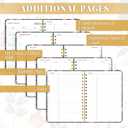 2 x 2026 Planner, A5 Weekly and Monthly Planners with Tabs, Spiral Bound Daily Calendar 2026 Planner, Agenda Organizers from Jan. to Dec., Hardcover Habit Tracker Journal 6.18" x 8.5"(Orange Flower)