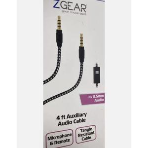 Z Gear 4ft Auxillary Audio cable For 3.5mm Audio