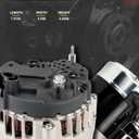 KAC Alternator High Output 120Amp for Tucson/Sportag-e 2005-2009 2.7L Santa Fe/Optima 2005 2006 2.7L Sonata 2005 2.7L Tiburon 2005-2008 2.7L Replace 11188N, 111888, 1118890225542, 3730037800, 2655524