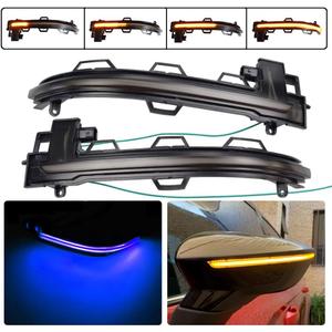 Sequential Turn Signal Lights Dynamic Led Side Mirror For BMW X3 F25 X4 F26 X5 F15 X6 F16 2014 2015 2016 2017 (Blue-Yellow)