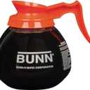 BUNN Coffee Pot Decanter/Carafe, 2 Black Regular and 1 Orange Decaf, 12 Cup Capacity, Set of 3