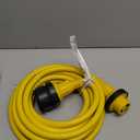 25ft 30Amp 125V RV Power Wire Cord Marine Shore Boat L5-30 Yellow 25 Feet Heavy Duty Electrical Power Cable, NEMA L5-30P to NEMA L5-30R