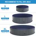 Niubya Foldable Dog Swimming Pool, Collapsible Hard Plastic, Portable Bath Tub for Pets Dogs and Cats, Pet Wading Pool for Indoor and Outdoor, 64 x 12 Inches