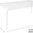 Kitchen Cabinet Shelf Organizer Set of 2, Large (15.7 x 9.4 inch) Metal Wire Pantry Storage Shelves, Dish Plate Racks for Cabinets, Freezer, Counter, Cupboard Organizers and Storage, White
