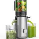 Juicer Machines, 5.8" Wide Feed Chute Cold Press Juicer for Whole Vegetables & Fruits, High Juice Yield, BPA Free (Slivery) (Silver)