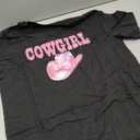 Oversized Western Cowgirl Shirts for Women Country Music Rock Band Tshirt Black, S