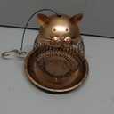Outside Wild Bird Feeder, Heavy Duty Metal Frame Squirrel Proof Bird Feeders Hanging for Garden Yard Outdoor Decoration, Cute Cat Shaped