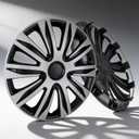 WOLFSTORM 4-Pack 15 Inches Wheel Rim Cover Hubcaps,Redesign Fashion Style Replacement Hubcaps,Car Truck SUV Hub Accessories, Silver&Black