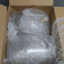 Nuogo 4 Pcs Plastic Candy and Cookie Jars with Lids Clear Cookie Container Candy Jars Large Airtight Apothecary Storage Organization for Wedding Home Kitchen Bar (Classic,16 oz)