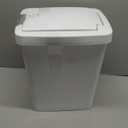 7.5 Gallon White Wastebasket with Touch-Open Lid: Ideal Office Trash Can, Under Sink Trash Can, Or Garbage Can with Lid for Kitchen, Bathroom, Mudroom