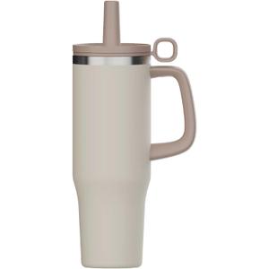 40oz Tumbler with Handle and Dust Proof Cap with Stainless Steel Water Bottle for Best Gifts to Friend,Mom,Her,Birthday,Valentine's Day (Gray)