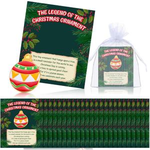 Tondiamo 24 Sets Christmas Lapel Pins on Cards Bulk Xmas Ball Pin Christmas Gift Favor for Xmas Stocking Stuffers Holiday Church Favors