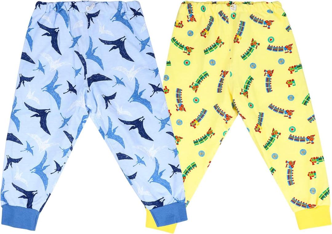 MOEMOE BABY Waterproof Diaper Pants for Potty Training 2 Packs Nighttime Diaper Short for Toddler Boys and Girls (3-5T, Dino)