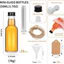 eispap 25 Pcs Mini Glass Liquor Bottles with Lids Small Glass Wine Bottles Reusable Empty Alcohol Bottles with Aluminum Black Screw Cap for Christmas Birthday Weddings Party Favors(50 ml/ 1.7oz)