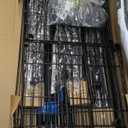 Ulif E12C Heavy Duty Closet Organizer SystemFreestanding Clothing Rack, Adjustable Garment Rack 71" W x 16" D x 76.5" H Holds 960 lbs, Black Rack with Black Dustproof Cover