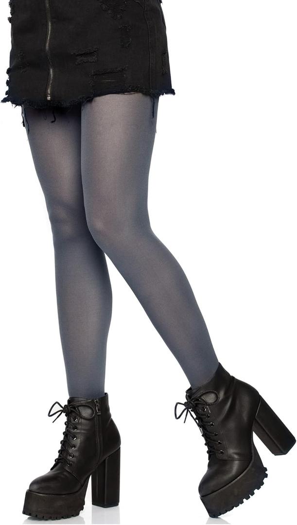 Leg Avenue Women's Nylon Tights (Grey) One Size, 90-165 lbs 