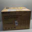 Cozyman Bar Stools Set of 3, Barstools with Sturdy Wood Legs, Saddle Seat Counter Height Bar Stools for Kitchen Counter, Bar, Dining, 24 Inch Farmhouse Counter Stools, Pale Gray Fabric