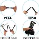 Folding Lightweight Walking Stick - Adjustable Aluminum Metal Collapsible Travel Cane with Non-Slip Rubber Base