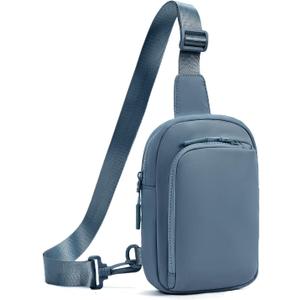 CHOLISS Small Crossbody Bags for Women and Men, Sling Bag for Women and Men Trendy, Fanny Packs Chest Bag with Extended Strap (Lake Blue)