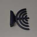 Rite Lite Go Menorah Mini Metallic Electric Menorah - LED Battery/USB Powered Chanukah Menorah Jewish Holiday - Office Car Home Decorations Judaica Hanukkah Gifts, Push Button Multi Light - Blue