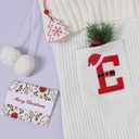 2 x Christmas Stocking 18 Inches Large Knit Christmas Stockings Monogram Initial Personalized Christmas Stockings for Family Xmas Home Decor White Red Green Tree Fireplace Ornaments White Y