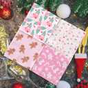 2 x 40Pcs Christmas Napkins,Christmas Party Supplies Pink Xmas Paper Napkins Funny Party Napkins for Winter Xmas Holiday Decorations
