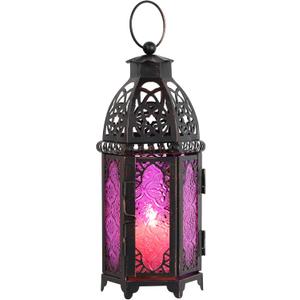 NEEDOMO Halloween Decorations,11'' Moroccan Lanterns Decorative Indoor & Outdoor, Vintage Christmas Candle Holder, Metal Lanterns Decorative, Table, Patio, Porch, Shelf, Christmas Spring Home Decor
