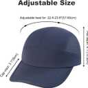 Men Quick Dry Performance Running Cap Lightweight Sports Hat Outdoor Athletic Sun Cap (Navy)
